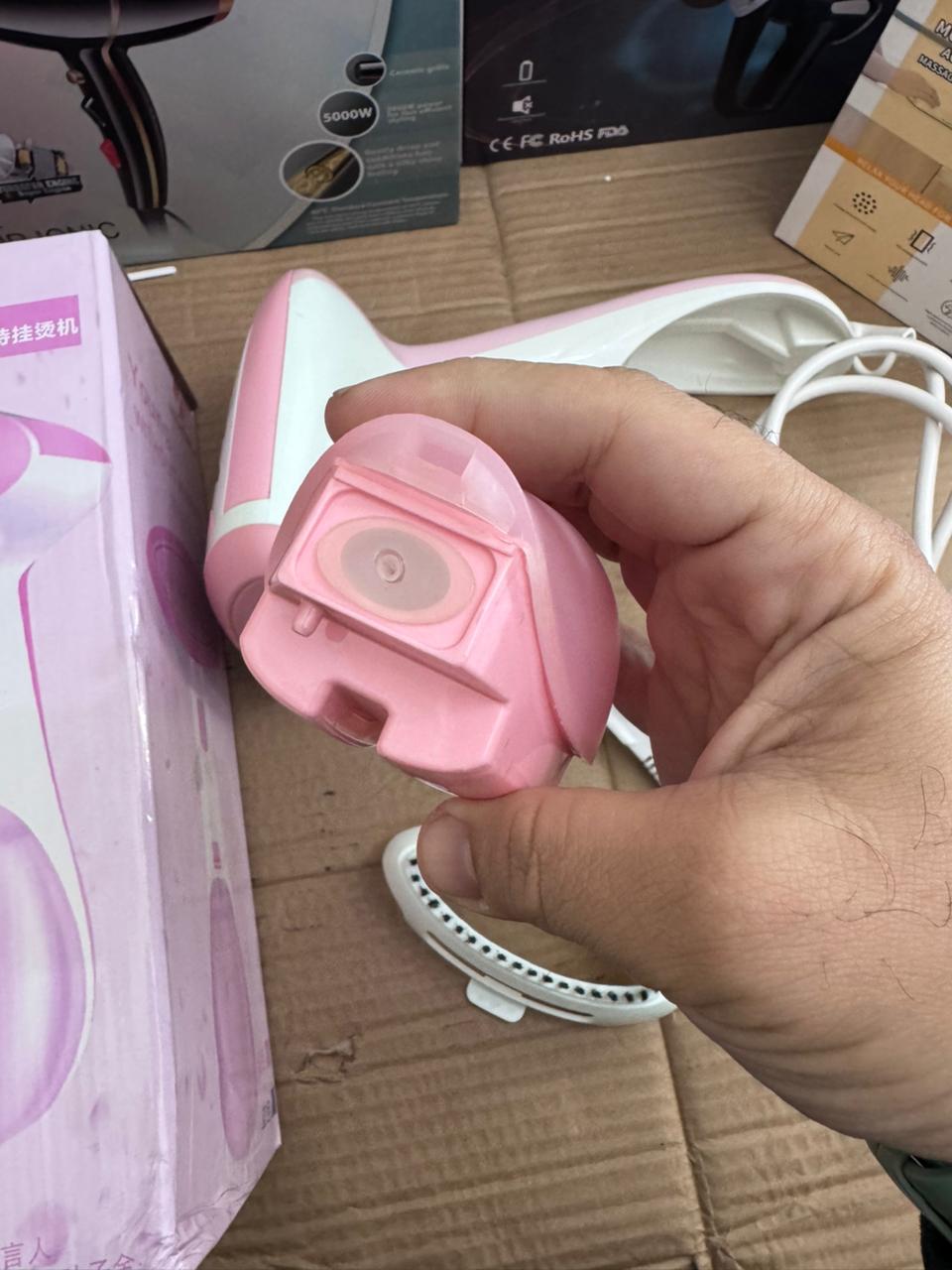 Lot Imported ST-50 Handheld Garment Steamer & Ironing Brush – Pink & White