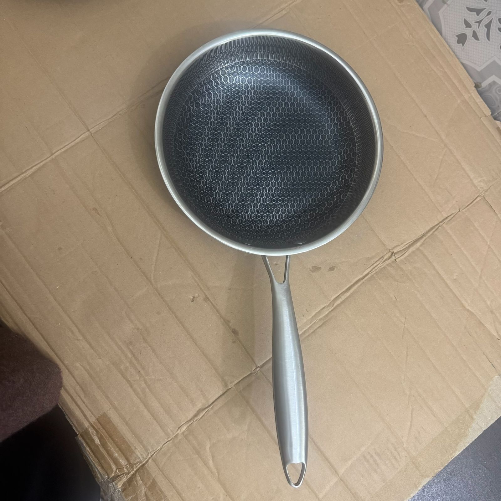 Lot Imported Non-Stick Honeycomb Frying Pan – Durable Stainless Steel Handle