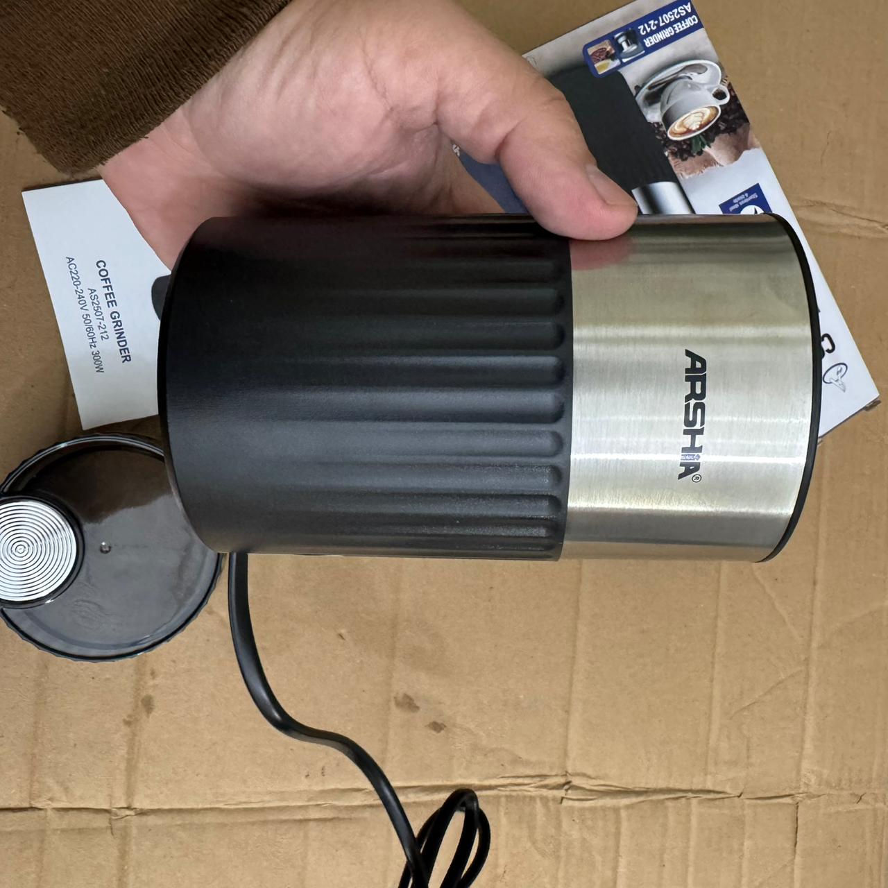 Lot Imported ARSHIA 300W Electric Coffee Grinder | Stainless Steel Blade | 80g Capacity