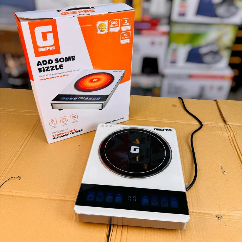 Geepas GIC33030P 2200W Digital Infrared Cooker – Touch Sensor