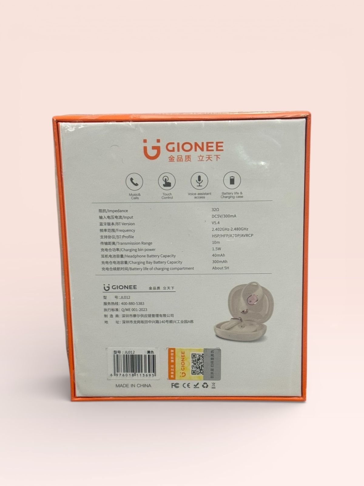 Gionee OWS True Wireless Bluetooth Earbuds | BT 5.3 | Touch Control | Long Battery Life