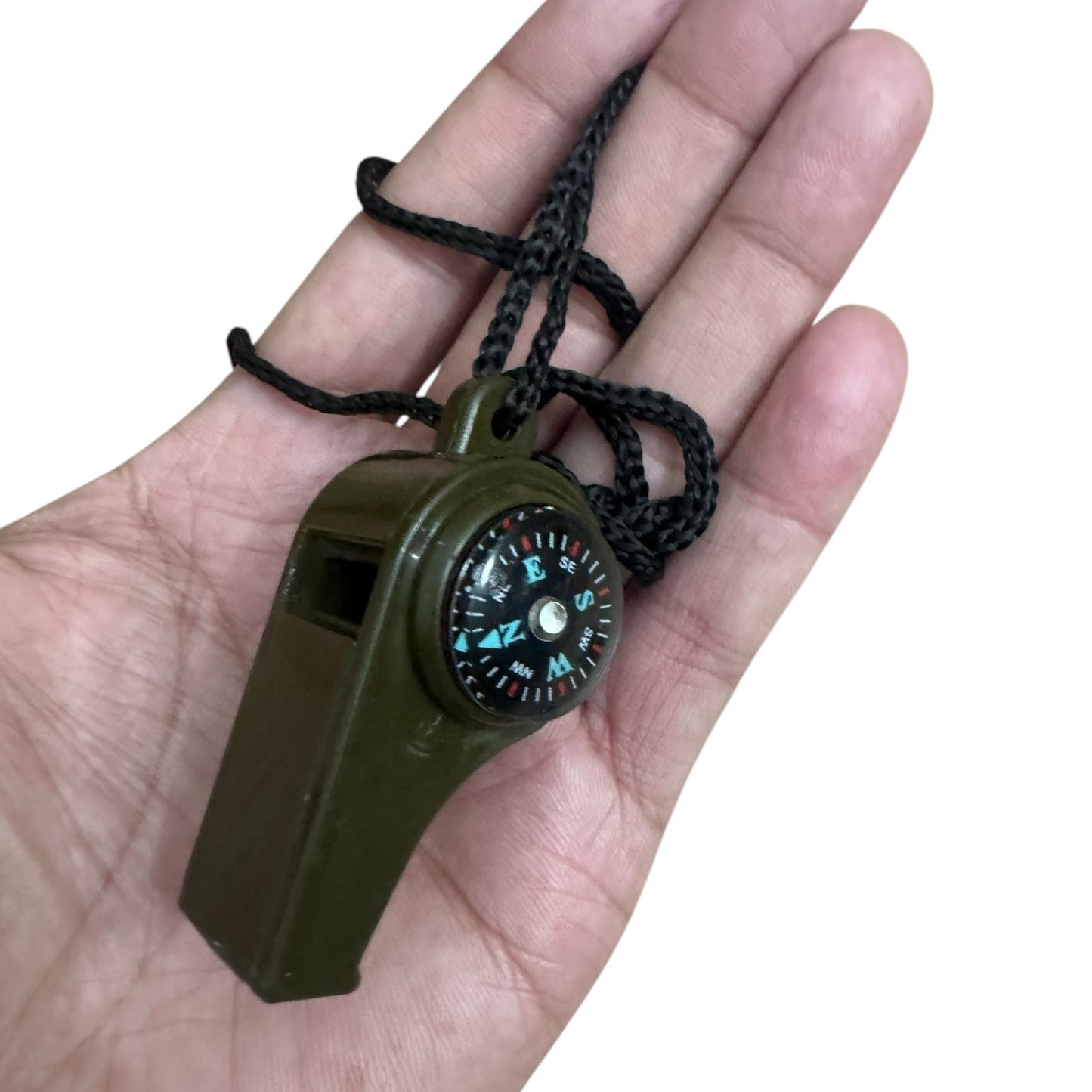 2-in-1 Survival Whistle with Compass & Thermometer | Emergency Outdoor Safety Tool
