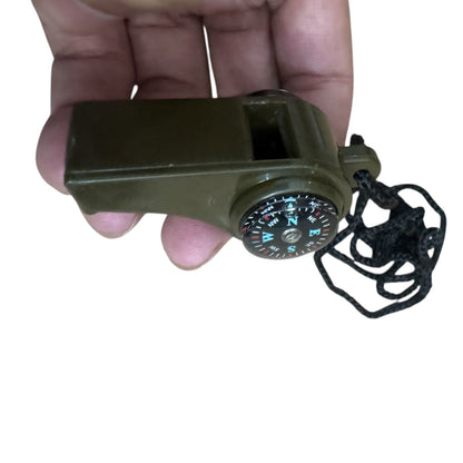 2-in-1 Survival Whistle with Compass & Thermometer | Emergency Outdoor Safety Tool