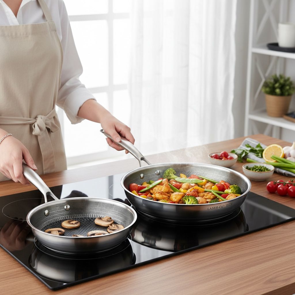 Lot Imported Non-Stick Honeycomb Frying Pan – Durable Stainless Steel Handle