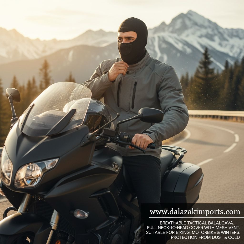 Breathable Tactical Balaclava Face Mask – Full Head & Neck Cover with Mesh Vent