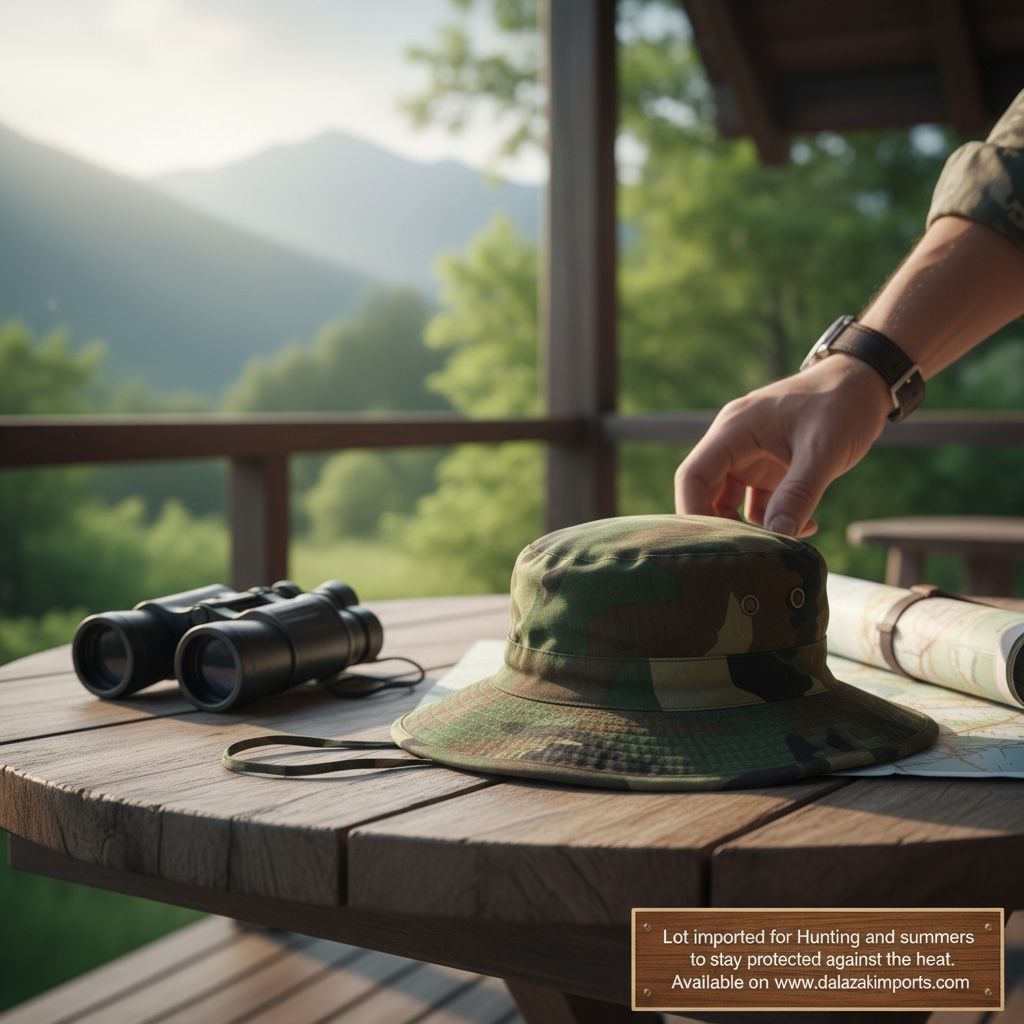 Tactical Camouflage Boonie Hat with Chin Strap – Outdoor & Military Style Sun Hat