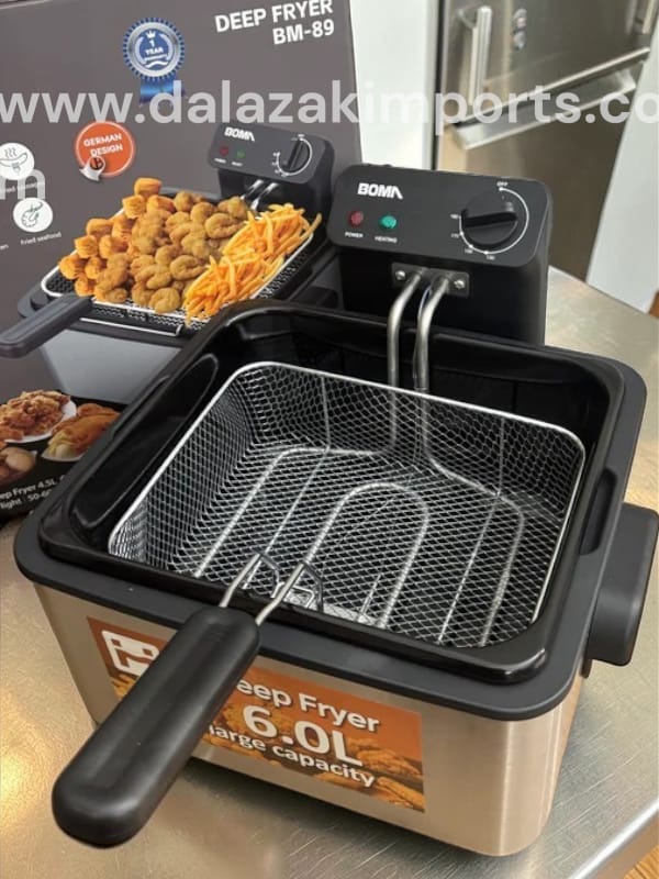 Lot Imported BOMA BM-89 Deep Fryer – 4.5L Stainless Steel Electric Fryer