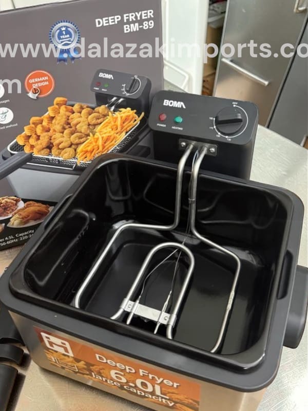 Lot Imported BOMA BM-89 Deep Fryer – 4.5L Stainless Steel Electric Fryer