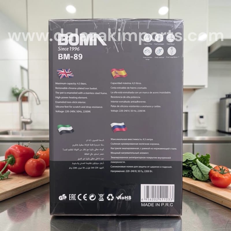 Lot Imported BOMA BM-89 Deep Fryer – 4.5L Stainless Steel Electric Fryer