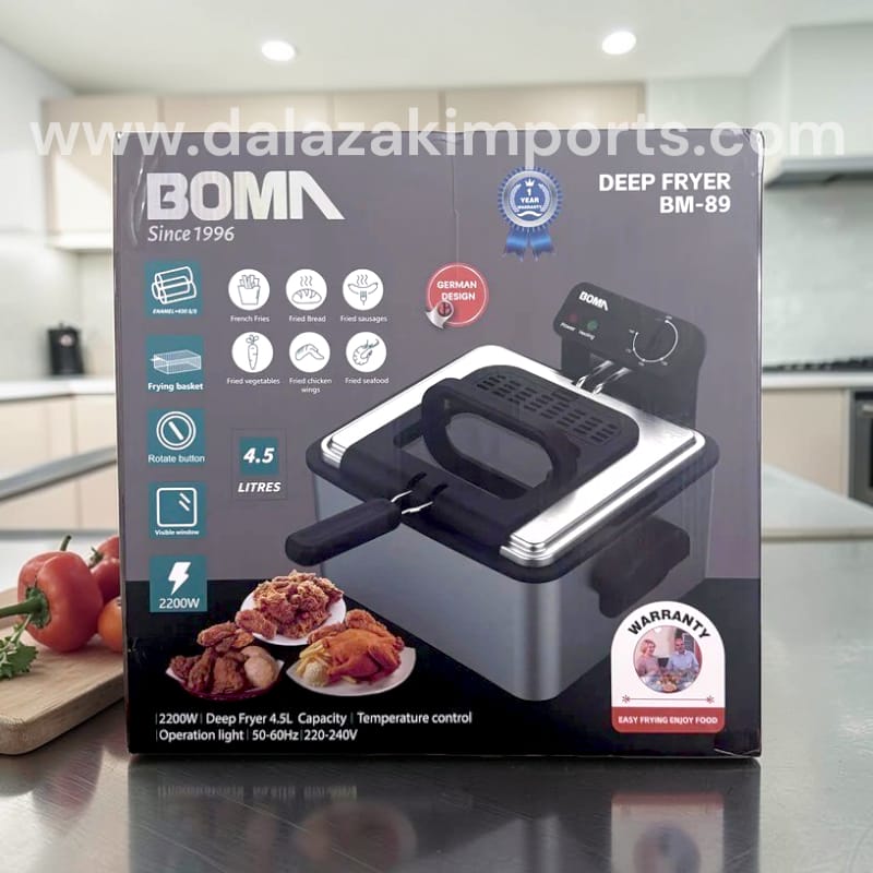 Lot Imported BOMA BM-89 Deep Fryer – 4.5L Stainless Steel Electric Fryer