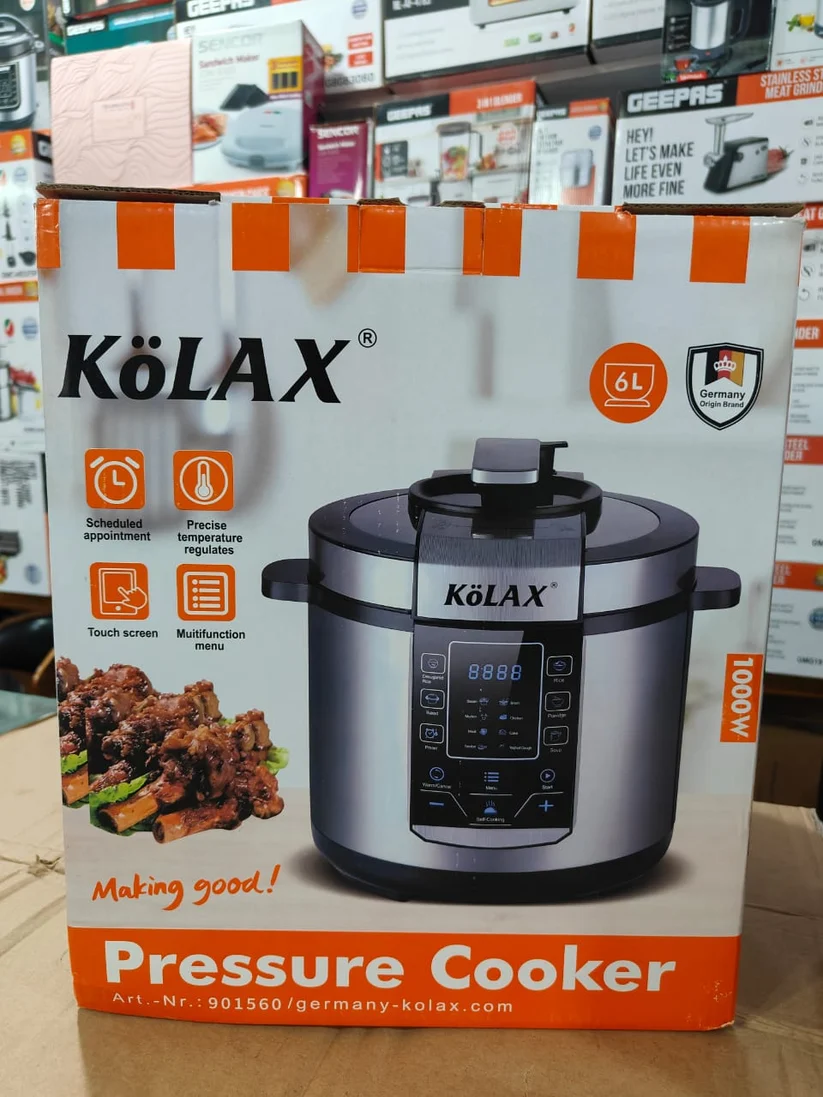 KOLAX 6L Digital Pressure Cooker – Multifunction Electric Pressure Cooker 1000W