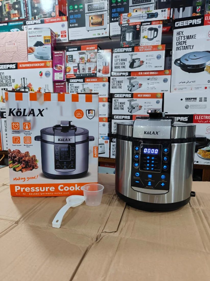KOLAX 6L Digital Pressure Cooker – Multifunction Electric Pressure Cooker 1000W