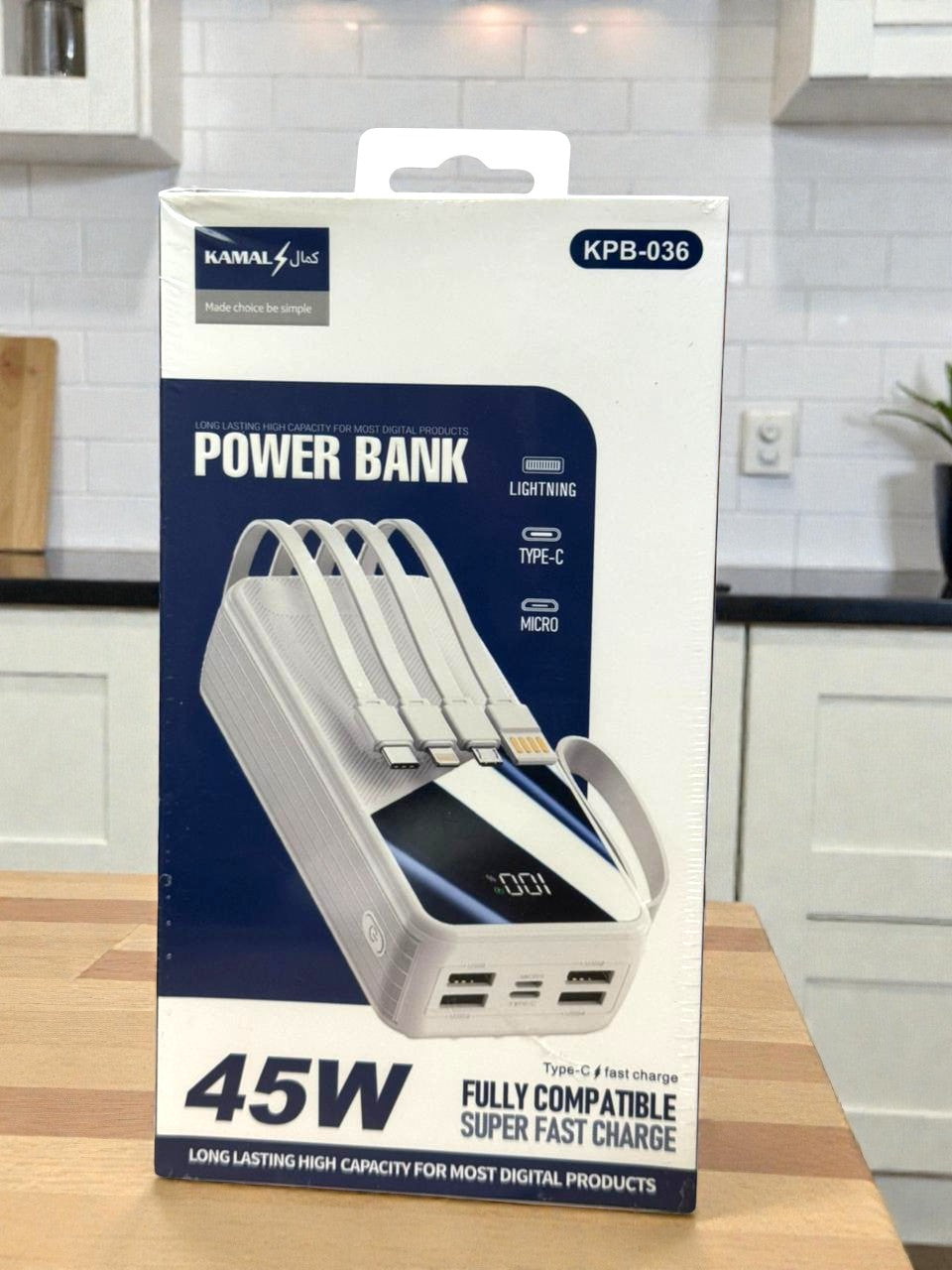 Kamal 30,000mAh Power Bank – Ultra Fast Charging & Multi-Port Compatibility