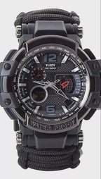 Multifunction Tactical G3 Paracord Survival Watch with Compass & Fire Starter- G