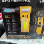 F020 Multifunctional Violent Fan – Rechargeable Fan & LED Work Light