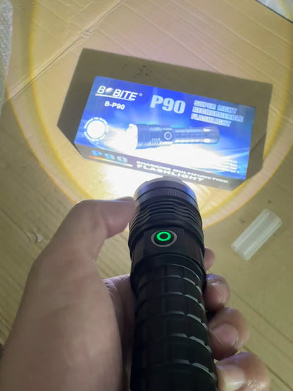 BOBITE P90 Rechargeable Flashlight – Lot Imported High Power Torch for Pakistan